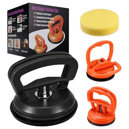 yuyimydd Dent Puller,Car Dent Puller Kit,Suction Cup Dent Remover Tool - color: 1 Black + 2 Orange