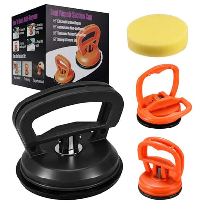 yuyimydd Dent Puller,Car Dent Puller Kit,Suction Cup Dent Remover Tool - color: 1 Black + 2 Orange