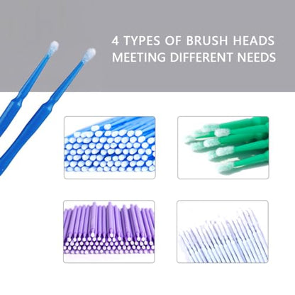 400Pcs 4 Sizes Touch Up Paint Brushes for Auto Paint Chip Repair