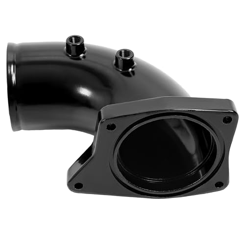 Turbo Air Intake Elbow Pipe Compatible with 03-07 F-250 F-350 F-450 - color: Black