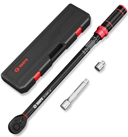 VANPO 1/2-Inch Drive Click Torque Wrench, 20-260 Ft-Lb for Car & Truck - size: 1/2-Inch (20-260 Ft-Lb / 27.1-352.3 Nm)