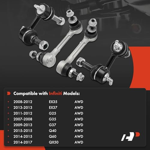 A-Premium Front & Rear Sway Bar Link Stabilizer Bar End Link Kit