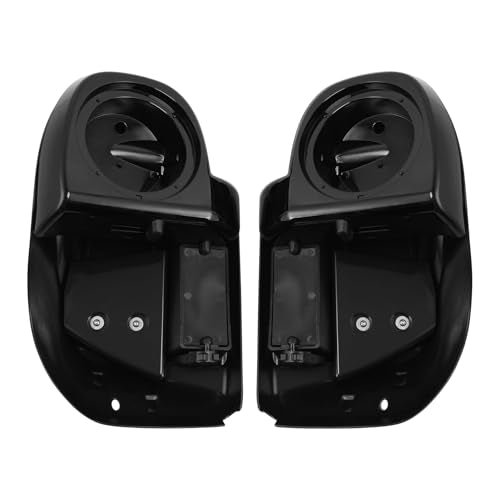 XFMT Motorcycle Lower Fairing Lower Vented Leg Fairing with 6.5" Speaker Pods & Grills Fit For Harley Davidson Touring Road King Street Glide Electra Glide 2014-2024, Vivid Black - color: W/ Speaker Pods For '14-'24