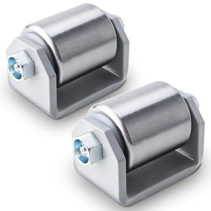 2 Pack 2" Weld-On Trailer Skid Wheels, Heavy Duty Steel Rollers - size: 2 Pack