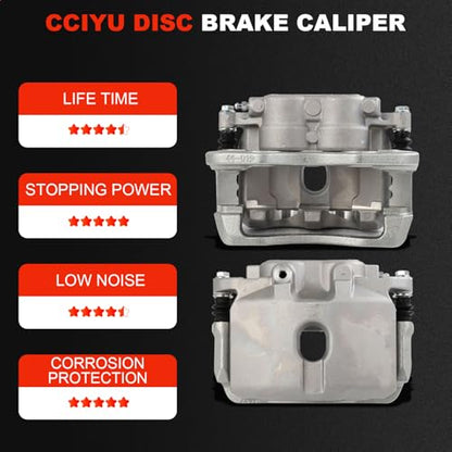 cciyu Rear Left & Right Disc Brake Calipers Assembly 18B4940 18B4941 - size: Rear[18B4940+18B4941]