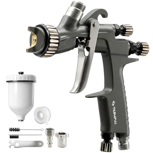 Tilswall Pinto LVLP Spray Gun for Car Painting, Basic Kit - color: Deep Gray