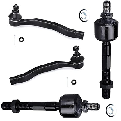 Front Outer Inner Tie Rods for Honda Accord 1994 1995 1996 1997 4pc - size: ES3392R ES3391R EV342