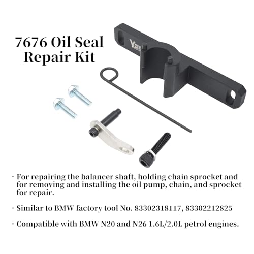 2801 Flywheel Holder Flex Plate Lock Tool & 7676 Oil Seal Repair Kit - size: 6pc