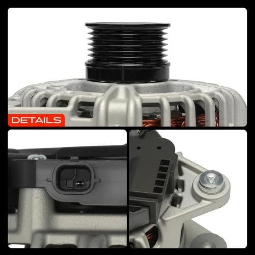 A-Premium Alternator, 12V 120A 6-Groove Decoupler Pulley CW