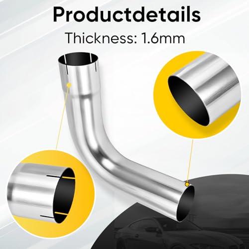 Exhaust 90 Degree Tube 5" OD,18" each side length - size: 5INCH18length