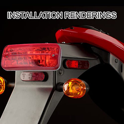 GOOFIT Rear Brake Tail Lights Universal Motorcycle for 50cc 70 Cc 90cc 110cc 125cc 150cc ATV Dirt Pit Bike