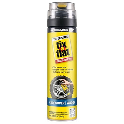 Fix-A-Flat S60430 Aerosol Emergency Flat Tire Repair and Inflator, for Large Tires, Eco-Friendly Formula, Universal Fit for All Cars and Small Trucks/SUVs, 20 oz. (Pack of 1) - size: Crossover / Wagon