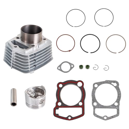 Engine Top End Rebuild Kit 63mm Cylinder Piston Gasket Replacement for Honda XR200R 1981–2002 XR200 1980–1984 XL200R TLR200