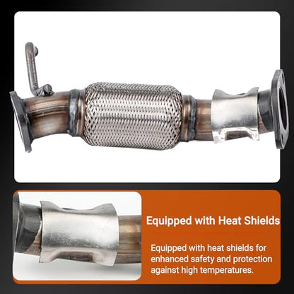 409 Stainless Steel Front Exhaust Flex Pipe for 11-14 Sonata 52547 - size: for 11-14 Sonata 2.4L