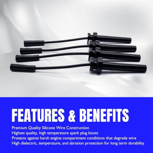 7570 Ignition Spark Plug Wires Compatible with Dodge Caravan - style: 7570