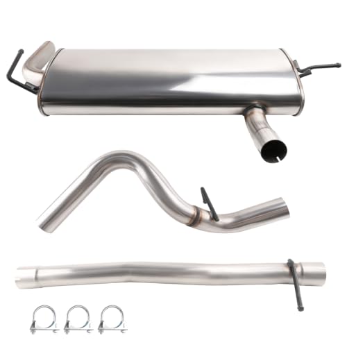 409 Stainless Steel Exhaust Muffler Pipe System Replacement Kit Compatible with 2007 2008 2009 2010 2011 Wrangler 3.8L V6,Muffler and Tail Pipe, Repklace OE: 104114, 50065, 305147, 55566. EPA - size: 2007- 2011 Wrangler 3.8L V6