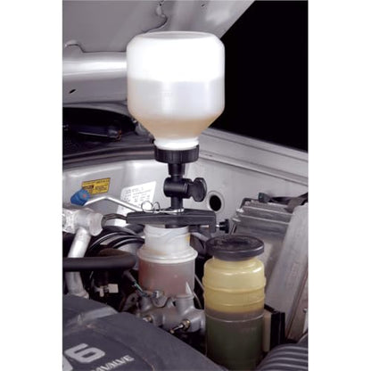 Mityvac MV6835 Pneumatic Brake and Clutch Bleeding Kit with Clamp-on Refill, Air Operated, 1.9 Quart Reservoir, 2qt Per Minute, Swivel Air Inlet, Automatic Shutoff Valve, Variable Thumb Throttle - style: Vacuum Refill Kit