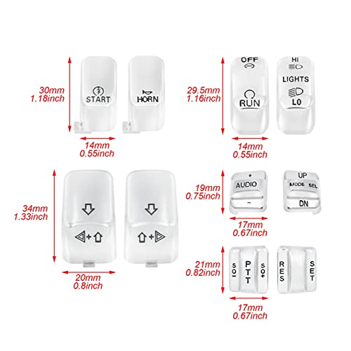 Chrome Hand Control Switch Housing Switch Cap Kit Compatible for Harley Davidson Touring Electra Road Glide Road King Tri Glide Ultra FLHTCU FLTR FLHR 1996-2013