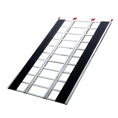 VEVOR Snowmobile Loading Ramp 85" x 54" Aluminum Foldable Ramps, 1500 LBS Capacity Loading Ramps for Motorcycle/Dirt Bike/Trailer/ATV/UTV/Garden Tractor/Lawn Mower - size: 1500 lbs