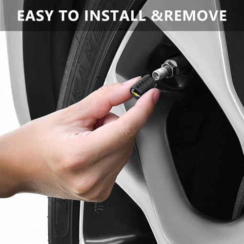Tire Valve Stem Caps for Chevrolet Metal Car Wheel Air caps Auto Valve Stem Caps Accessories 4 Pcs Black - color: red-6907