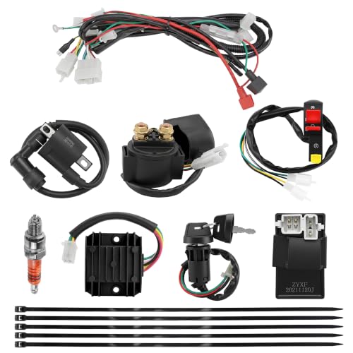 PRO BAT Complete Electrics Wiring Harness D8TJC Spark Plug Kits - color: Orange Spark Plug & Black Performance Coil
