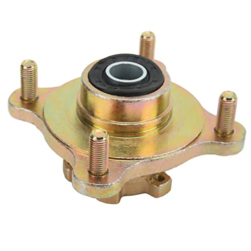 Wheel Rim Hub Assembly 4 Stud Brake Wheel Rim Front Disc Steel Alloy Wheel Rim Hub for Go Kart ATV 4 Wheeler