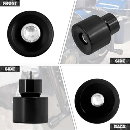 Crash Bar Slider Ends Frame Sliders Fit for Harley M12 Screw - color: All Black