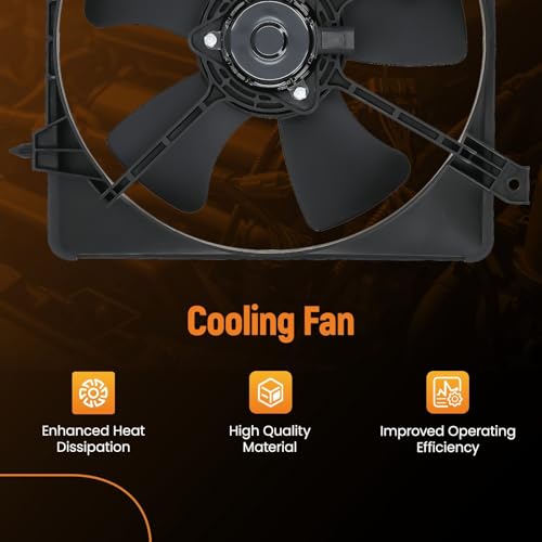 maXpeedingrods Radiator Cooling Fan Assembly for Mazda Miata L4 1.8L 1999-2005, BP4W15025 BP4W15140 - size: BP4W15025