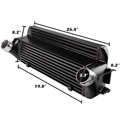 Aluminum Intercooler Kit Fit BMW 1Series 135i E82/E88 2008-2013 Black - color: Black, size: BMW E82 E88 135i 1M E90 E92 335i E89 Z4