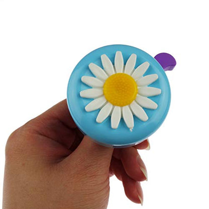 2 Pack Bicycle Bike Handlebar Scooter Streamers,1 Pack Bicycle Bell and Bicycle Handle Bar Grips - color: Light blue bell+Blue bike streamers+ Blue bike grips