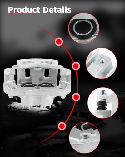 cciyu Rear Left Disc Brake Caliper Assembly 18-B4753 With Bracket - size: Rear Left[18-B4753]