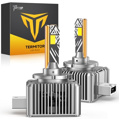 Termitor 2026 𝐋𝐚𝐭𝐞𝐬𝐭-𝐆𝐞𝐧 D1S Fog Light Bulbs, 𝟏𝟐𝟎,𝟎𝟎𝟎𝐋𝐌 High Output, 3-Minute Setup, 6500K Pure White, IP68 Waterproof, Exact OEM Fit, Pack of 2 - size: D1S