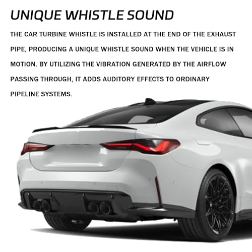 2PCS Turbo Whistle for Exhaust Pipe, XL Aluminum Alloy Car Exhaust Sound Booster, Universal Turbo Sound Exhaust Muffler Pipe Whistle Car Roar Maker, Exhaust Tip Sound Enhancer for SUV Sedan Truck