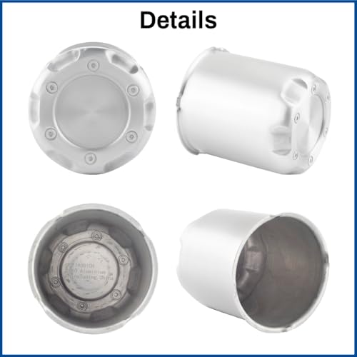 3.27in Push Through Wheel Center Caps Aluminum Fit 3.27" Center Bore Truck Trailer RV SUV Wheels Rims, Silver Hub Covers, 4Pcs - size: 3.27” Hub, 3.72” Tall