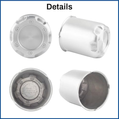 3.27in Push Through Wheel Center Caps Aluminum Fit 3.27" Center Bore Truck Trailer RV SUV Wheels Rims, Silver Hub Covers, 4Pcs - size: 3.27” Hub, 3.72” Tall