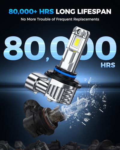 Marsauto M1L 9005/HB3 LED Light Bulb, 600% 𝟒𝟎𝟎𝟎𝟎𝐋𝐌 Ultra-Bright - size: M1L 9005