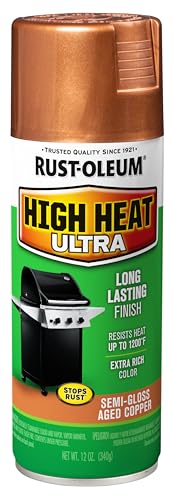 Rust-Oleum High Heat Ultra Aged Copper Spray Paint - color: Aged Copper, size: 12 Ounce (Pack of 6)