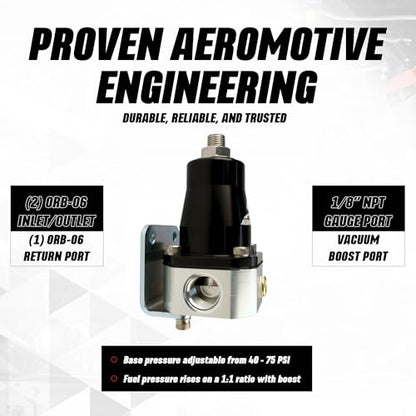 Aeromotive EFI Fuel Pressure Regulator and Fitting Kit for Fuel - 13130
