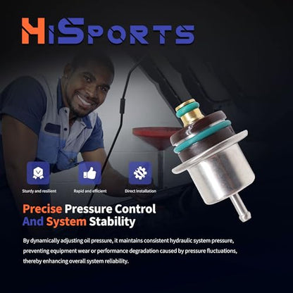 HiSport Fuel Pressure Regulator Compatible with Ford F150 E150 - size: HSFPRPR317