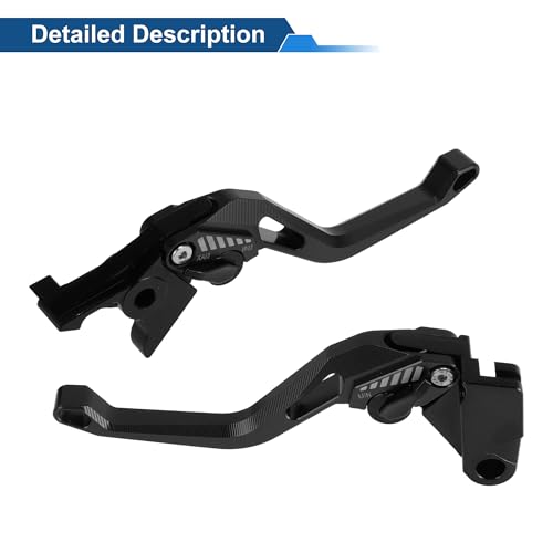 Short Brake Clutch Levers for Kawasaki Z900 2025 Solid Black