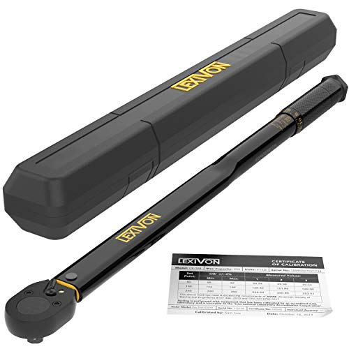 LEXIVON 1/2-Inch Drive Click Torque Wrench 25-250 Ft-Lb/33.9-338.9 Nm (LX-184) - size: 1/2"DR. 25~250 FT-LB