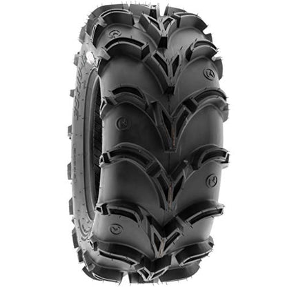 Pair of 2 SunF A050 AT 28x12-12 ATV UTV Deep Mud Terrain Tires, 6 PR, Tubeless - size: 28x12-12