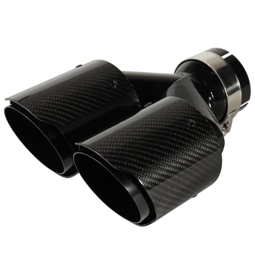 Dual Carbon Fiber Exhaust Tip 3 Inch Inlet 4 Inch Outlet Dual Exhaust Tip - size: 3 Inlet 4 Outlet
