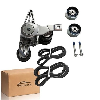Serpentine Belt Kit With Tensioner And Idler Pulley For Freightliner M2 112 - size: Freightliner M2 112 (11-12)