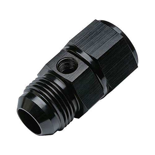 GlowShift -12 AN Inline 1/8-27 NPT Fuel Pressure Sensor Thread Adapter