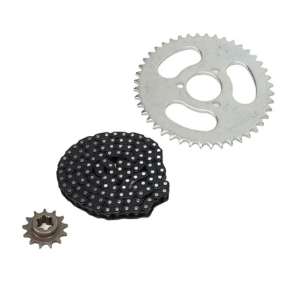 T8F 13T Front Sprocket Chain Kit,T8F Drive Sprocket Cog Gear Chain 116 Links T8F 44T 3 Hole Rear Chain Sprocket Kit for ATV Mini Motorcycles