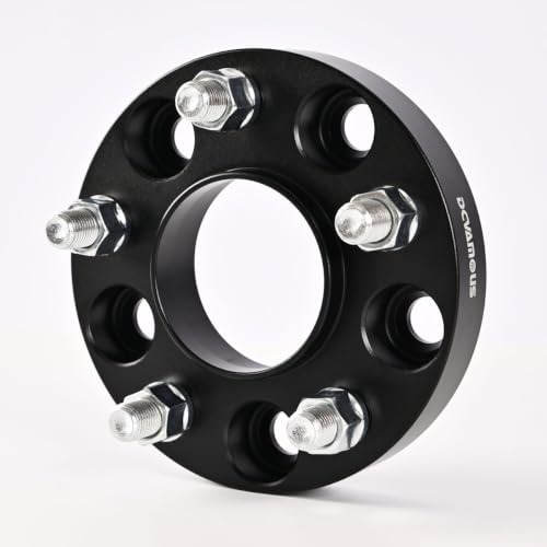 2pc Forged 5x4.75 Hubcentric Wheel Spacers 1 Inch Thick with M12x1.5 Studs - size: 1 Inch-2 PCS
