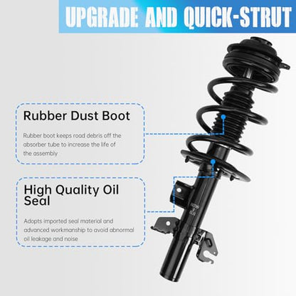 Front Struts Assembly w/Coil Spring 13613 13614 Set of 2
