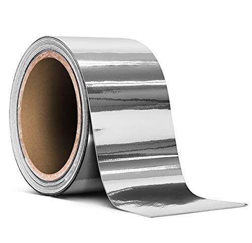 VViViD Vinyl Detailing Wrap Tape 2" x 20ft DIY Roll (Silver Chrome) - color: Silver Chrome