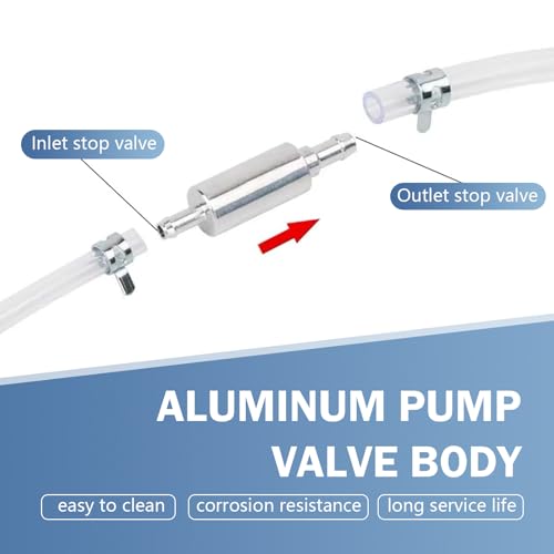 MLY 2 PCS Brake Bleeder Hose Kit, Aluminum Motorcycle Bleeder with Check Valve, Leak & Corrosion Resistant, Universal Fit for Hydraulic Brake & Clutch Systems (Silver)